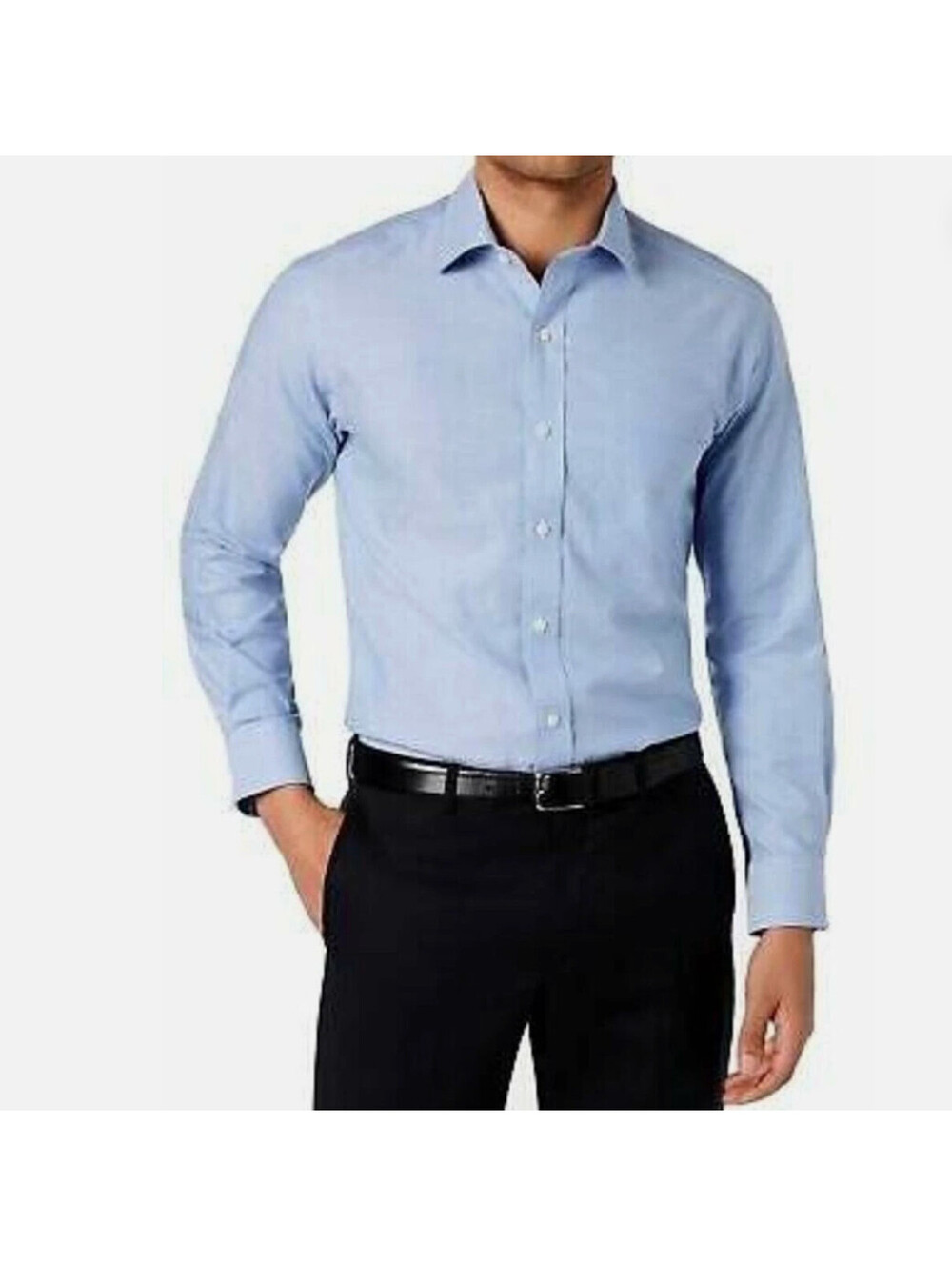 Sahara Club Shirt 4XL Mens Blue Striped Convertible Long Sleeve Button Up Sport